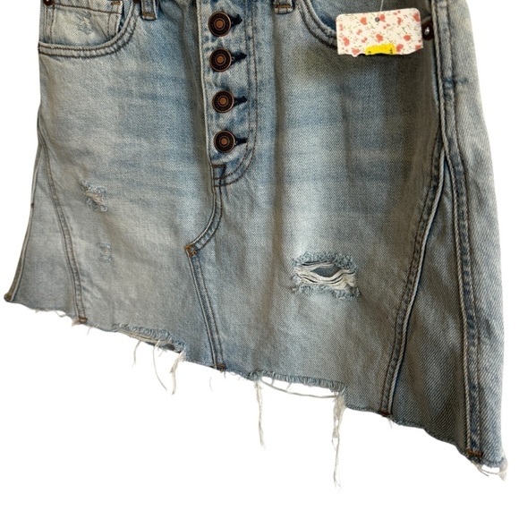 NWT Free People Denim A-Line Skirt, Size 25 - Picture 6 of 9